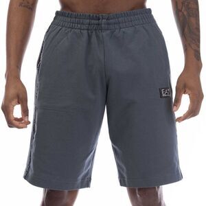 Emporio Armani Mens Logo Branded Tape Shorts / Blue
